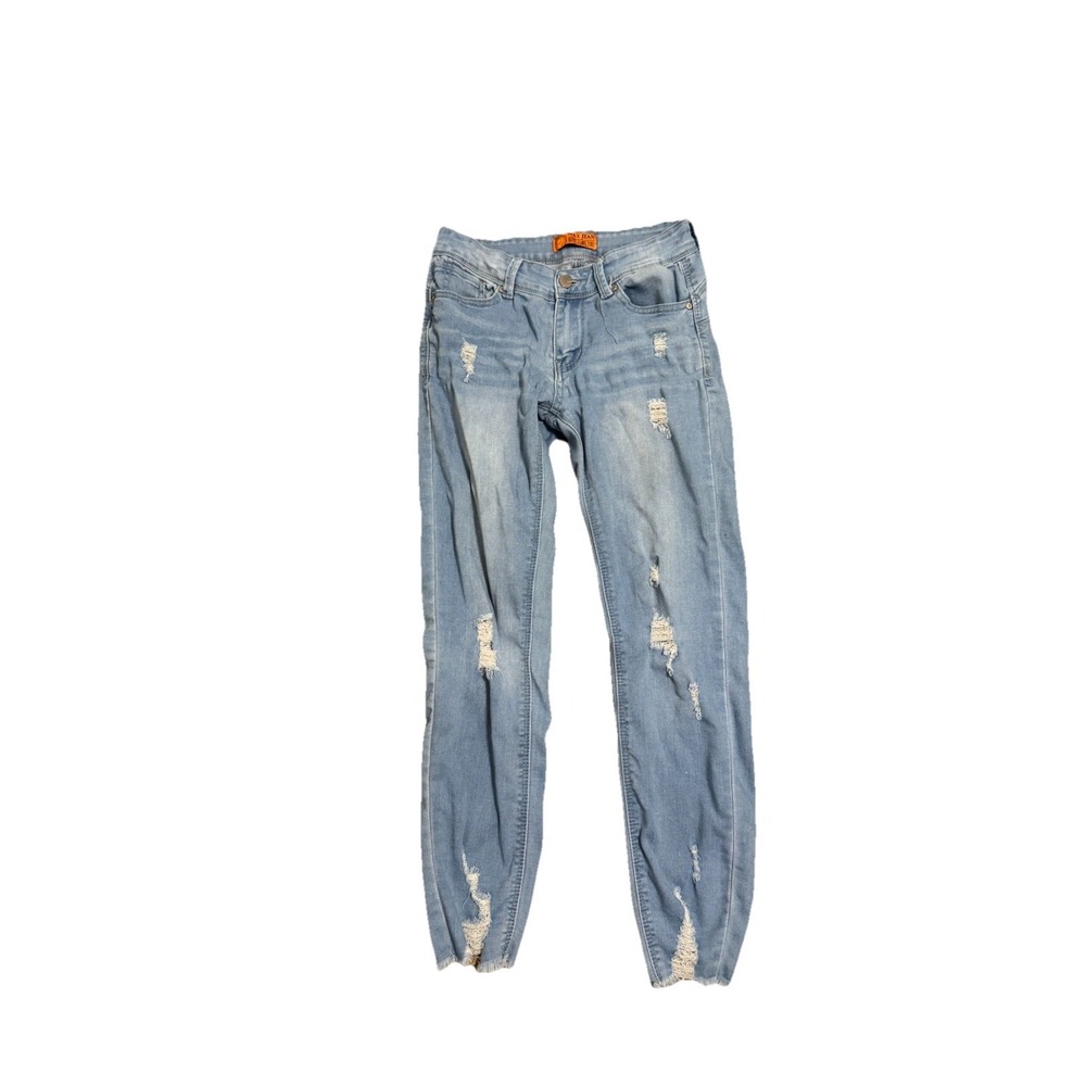 WAX JEAN Distressed Denim Jeans Light Blue Women's 5-Pocket